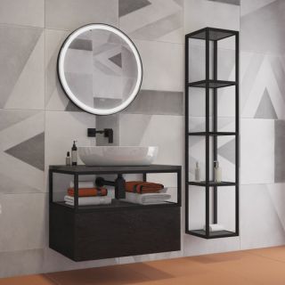 Зеркало Cezares в металлической раме с подсветкой, сенсорным выключателем и подогревом CEZARES CZR-SPC-CADRO-900-LED-TCH-WARM